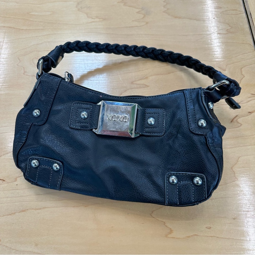 XOXO Faux Leather Small Shoulder Bag With Braided Handle - Good Condition